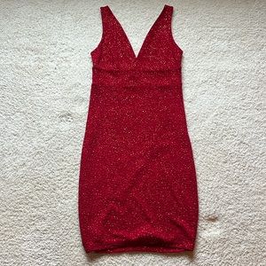 GUESS Red Sparkle Dress